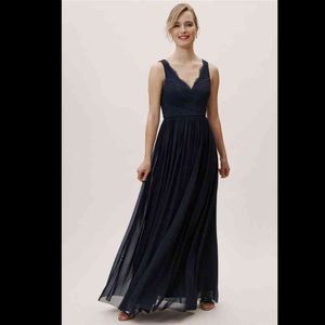 BHLDN Nouvelle Fleur in Midnight Bridesmaid dress!